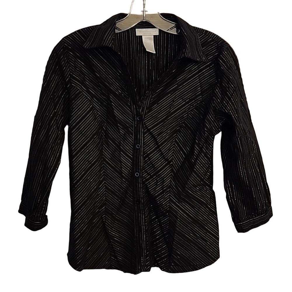 Worthington Black/Silver Buttondown, Medium